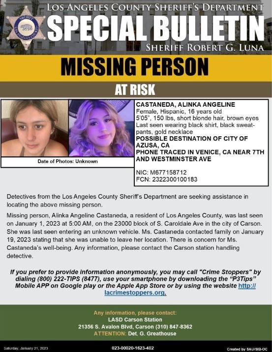 Missing poster