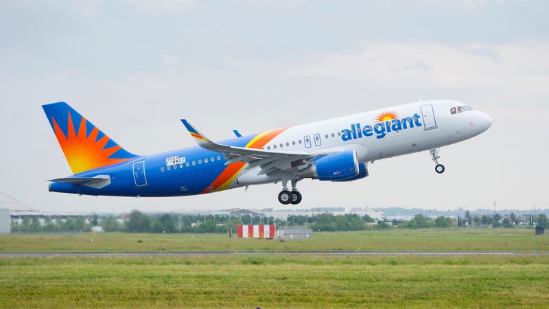 Allegiant plane taking off