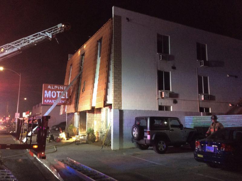 Scene of fatal fire at the Alpine Apartments in December of 2019