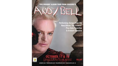 Andy Bell of Erasure: Ten Crowns Tour