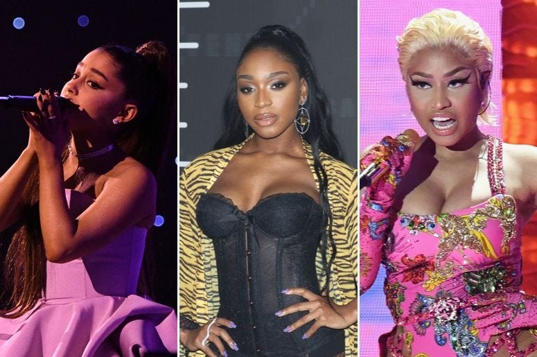 Ariana Grande, Normani, and Nicki Minaj
