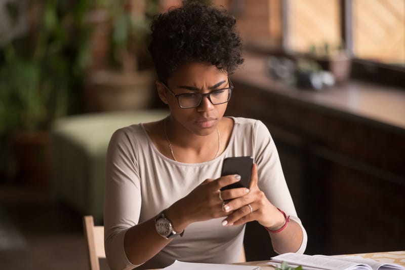 Angry woman on phone