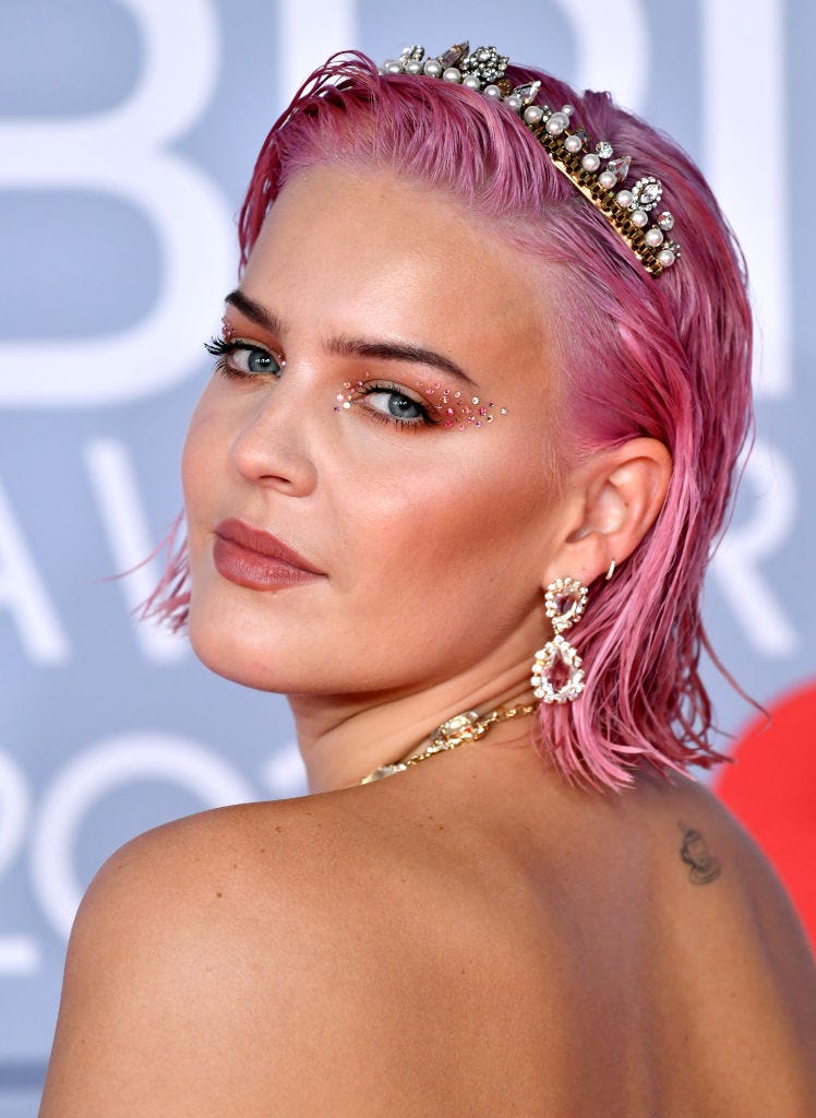 Anne-Marie attends The BRIT Awards 2020 at The O2 Arena on February 18, 2020 in London, England.