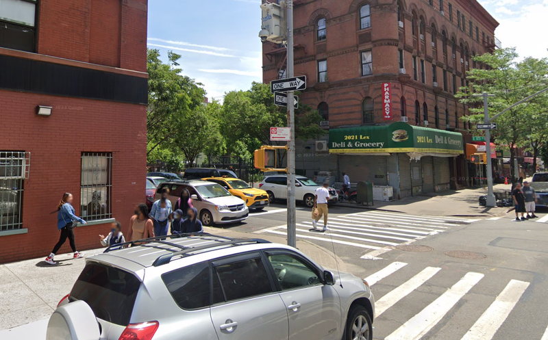 The corner of East 123 Street and Lexington Avenue, near where a 26-year-old man was shot and killed on Tuesday.
