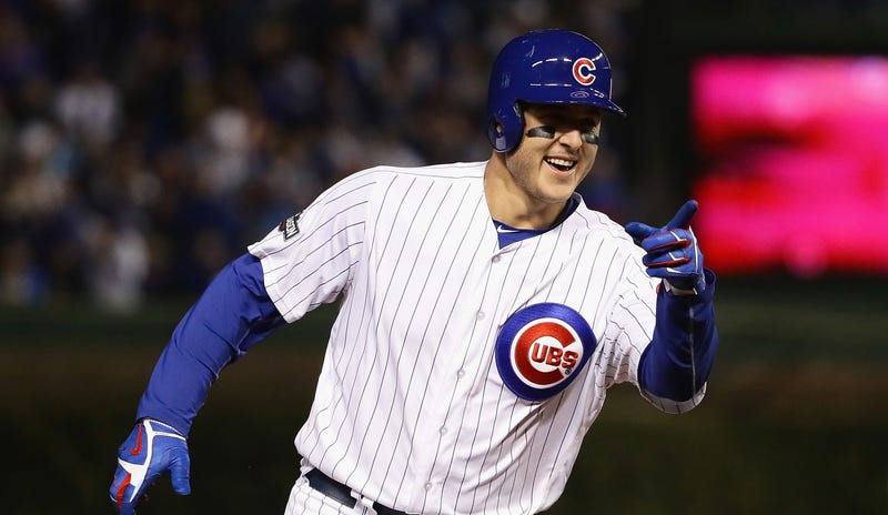 Cubs first baseman Anthony Rizzo celebrates during Game 6 of the 2016 National League Championship Series.
