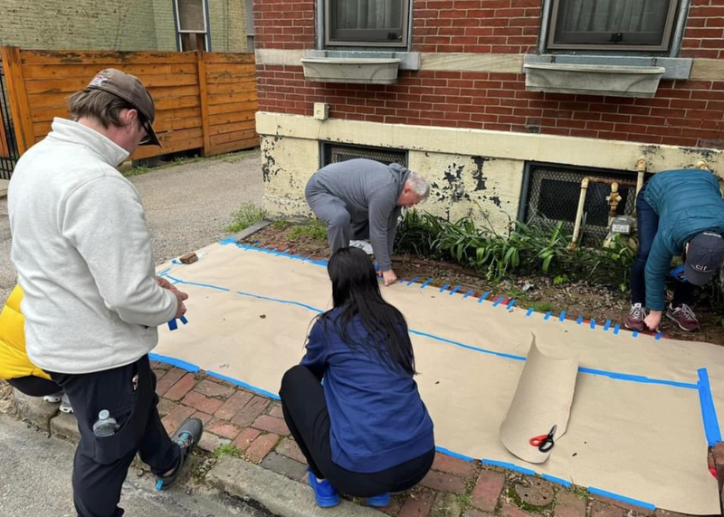 Covering anti-Semitic graffiti on the North Side