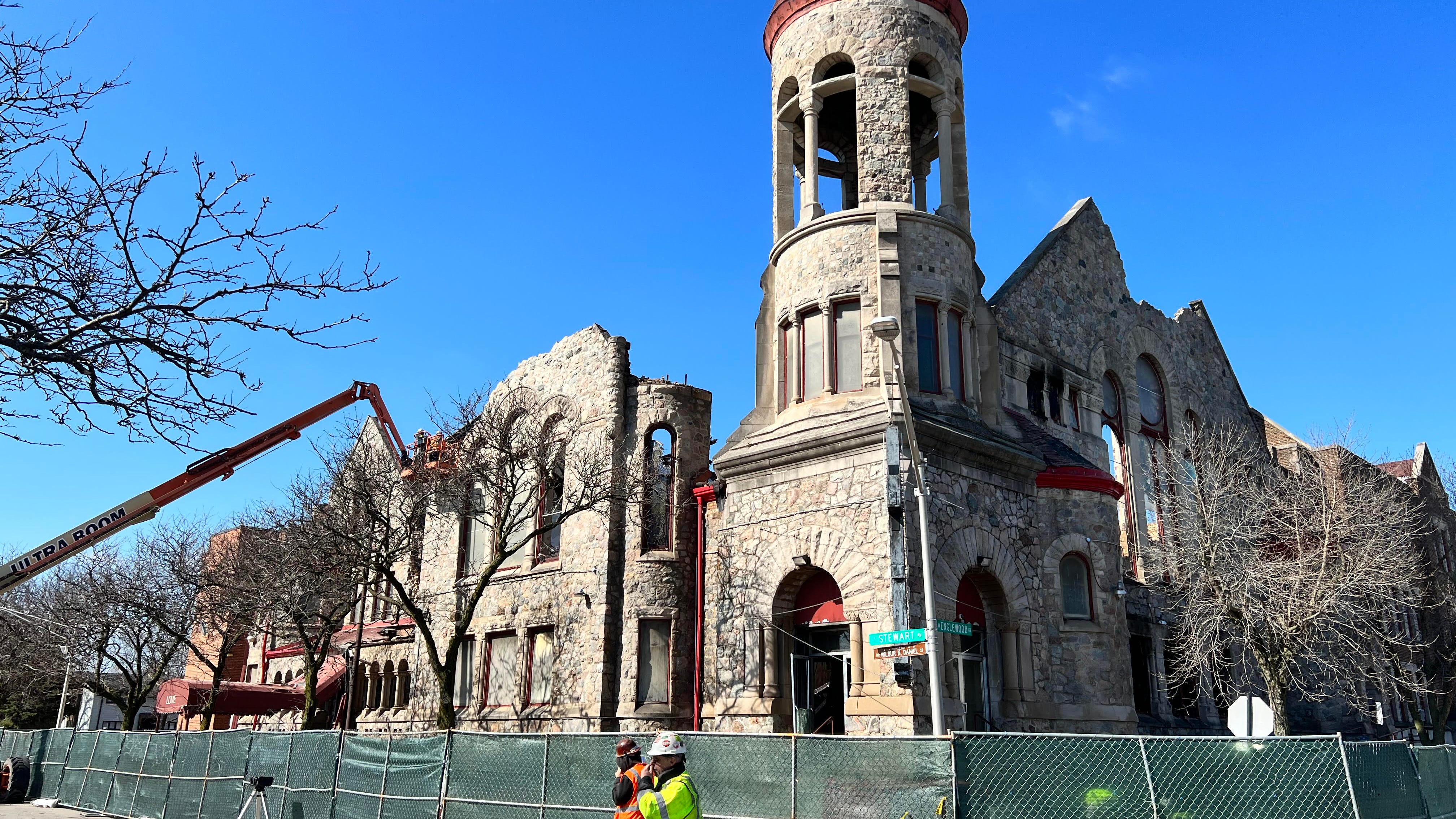 Members of Antioch Missionary Baptist Church vow to rebuild amid demolition