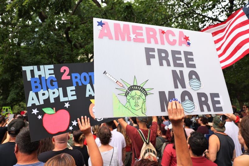 Marchers protest vaccine and mask mandates