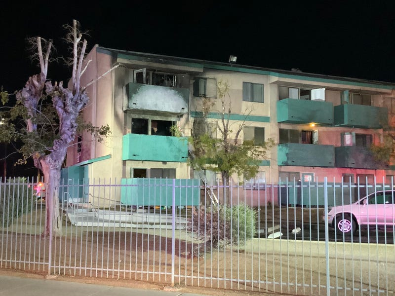 Scene of an apartment fire on Eastern Avenue on October 28th, 2021