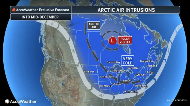 polar vortex map