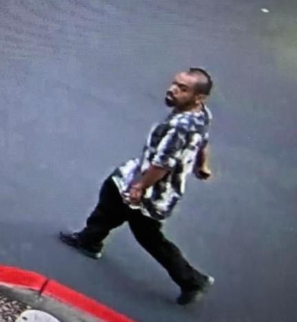 A man wanted in connection to a fire that was purposely set outside of LVMPD headquarters on August 9th, 2025
