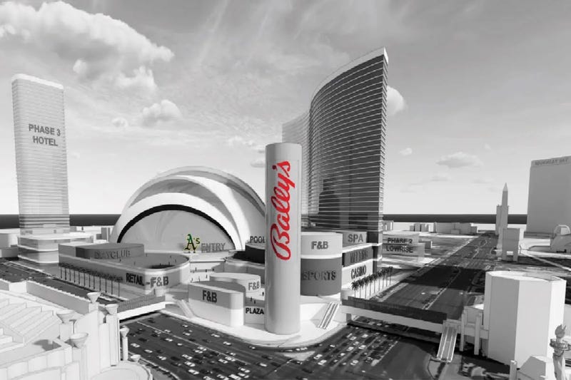 Rendering of a future complex that would house the Las Vegas Athletics