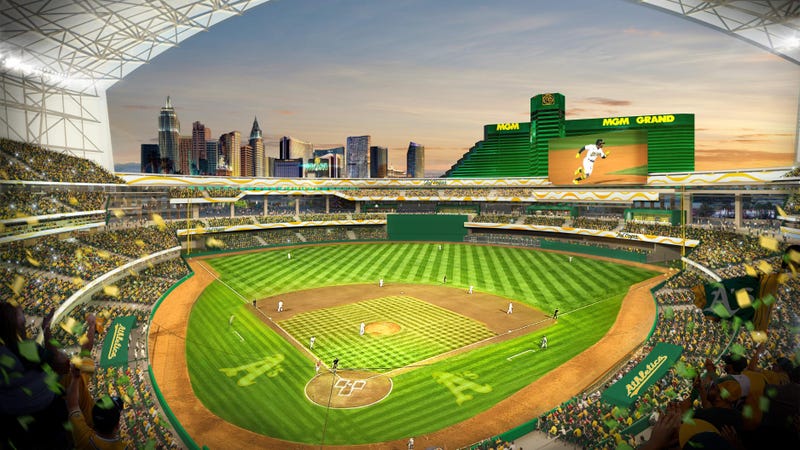 Rendering of proposed Major League Baseball stadium for Las Vegas