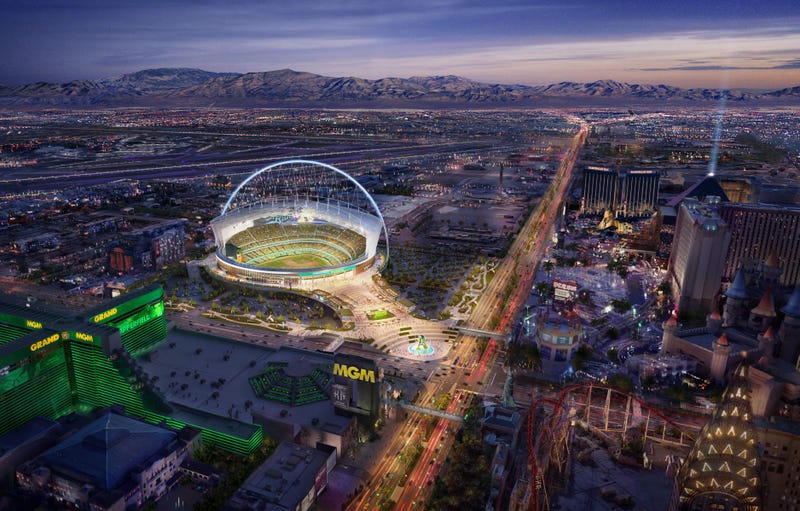 Artist rendering of what a proposed major league baseball stadium in Las Vegas would look like