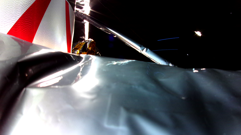 First view of Astrobotic's Peregrine Lunar Lander in space