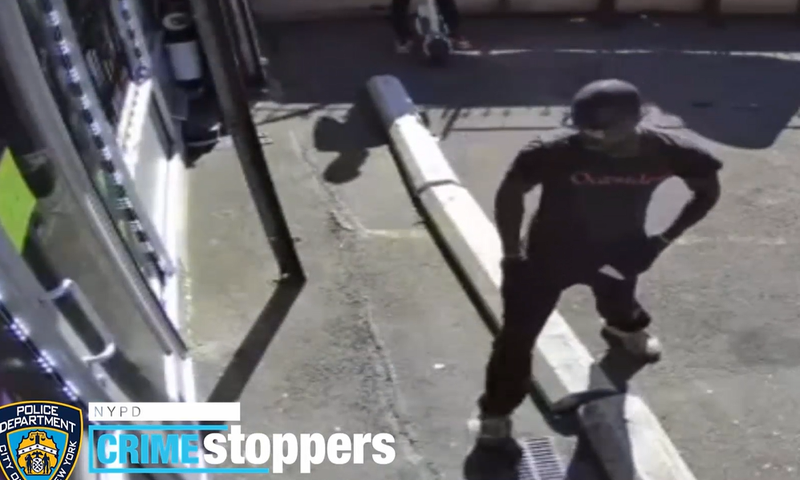 A suspect is wanted for attempting to burn down a store in East New York last month and threatening to stab an employee.