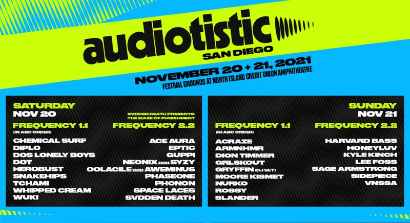Audiotistic San Diego November 20 - 21 at North Island Credit Union Amphitheatre