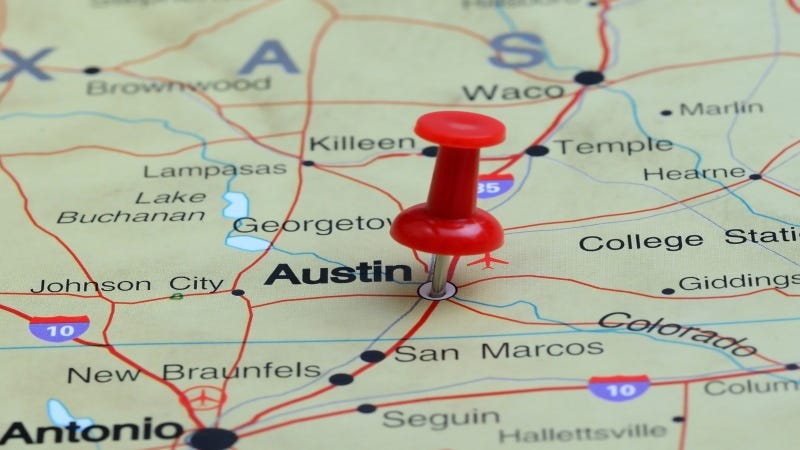 Austin on map Getty Images
