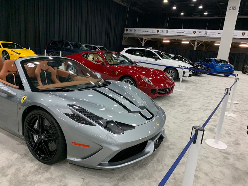 Ferrari cars at Detroit Auto Show