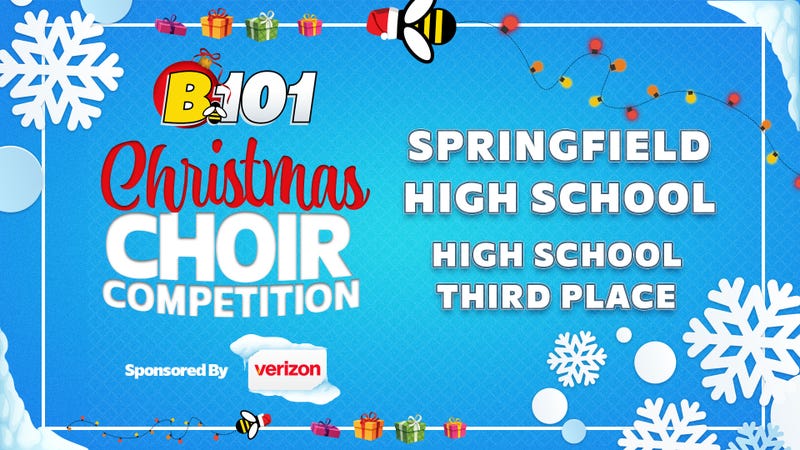 Congratulations, Springfield High School! B101's 2024 Christmas Choir Competition High School Division Third Place Winner