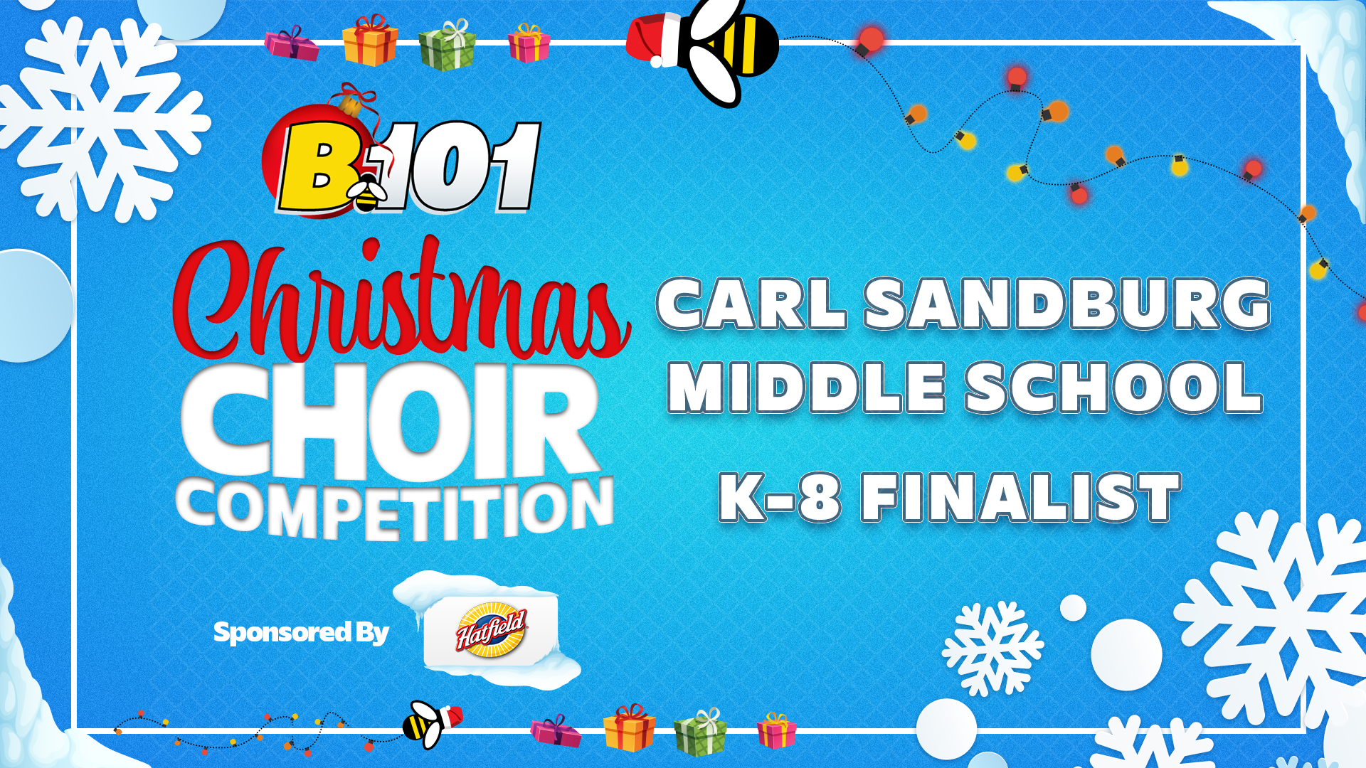 Carl Sandburg Middle School Advances to K-8 Finals of B101's 2024 Christmas Choir Competition