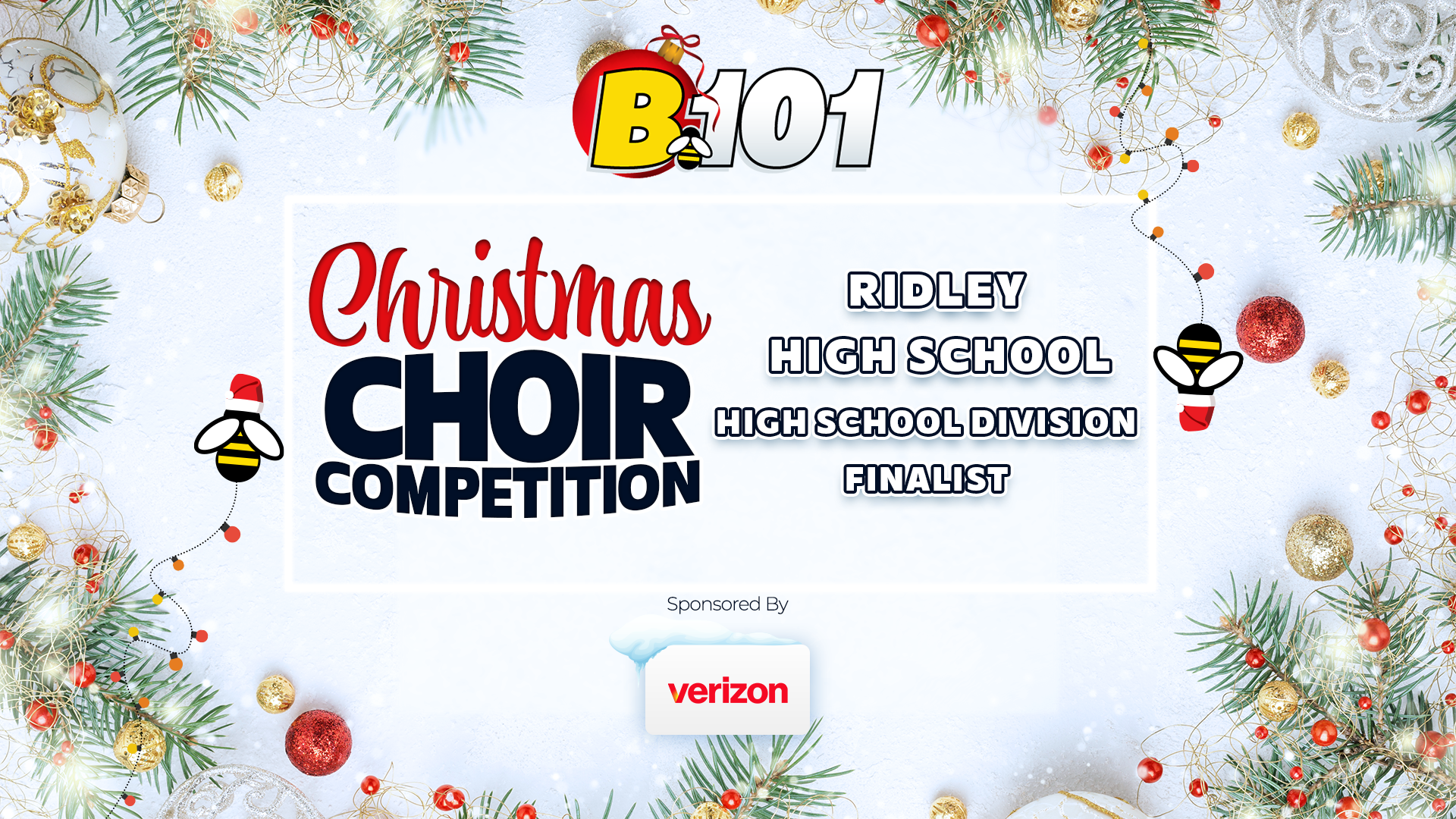 Ridley High School Advances to High School Finals of B101's 2025 Christmas Choir Competition