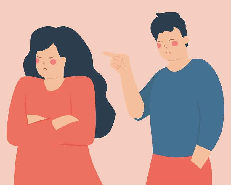 arguing couple graphic