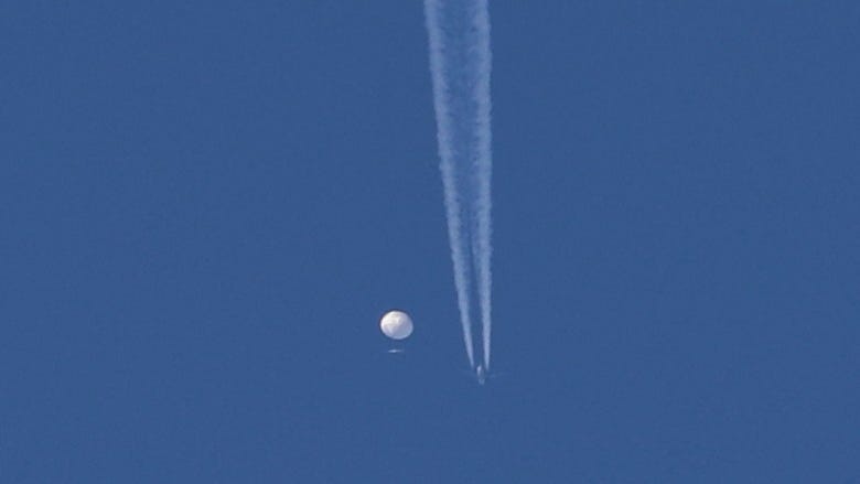 US downs Chinese balloon over ocean, moves to recover debris