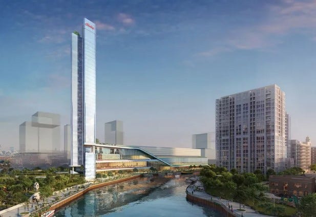 rendering of Bally's permanent Chicago casino