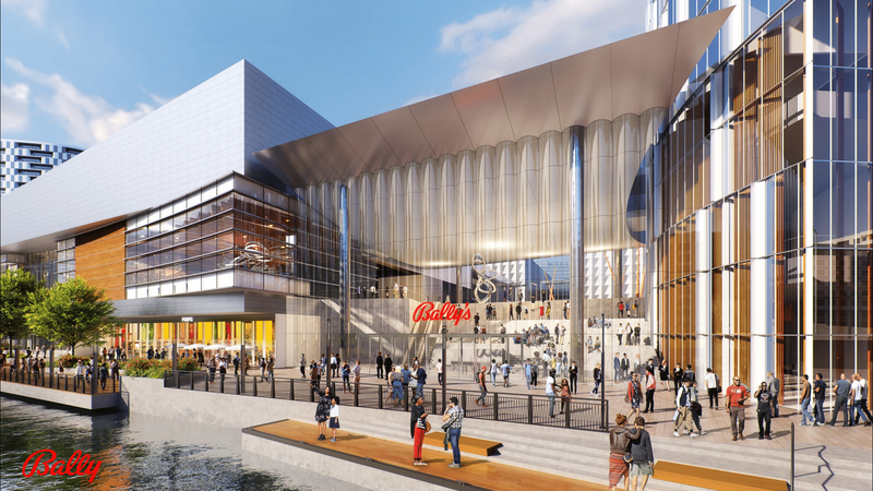 rendering of the proposed Bally's casino complex