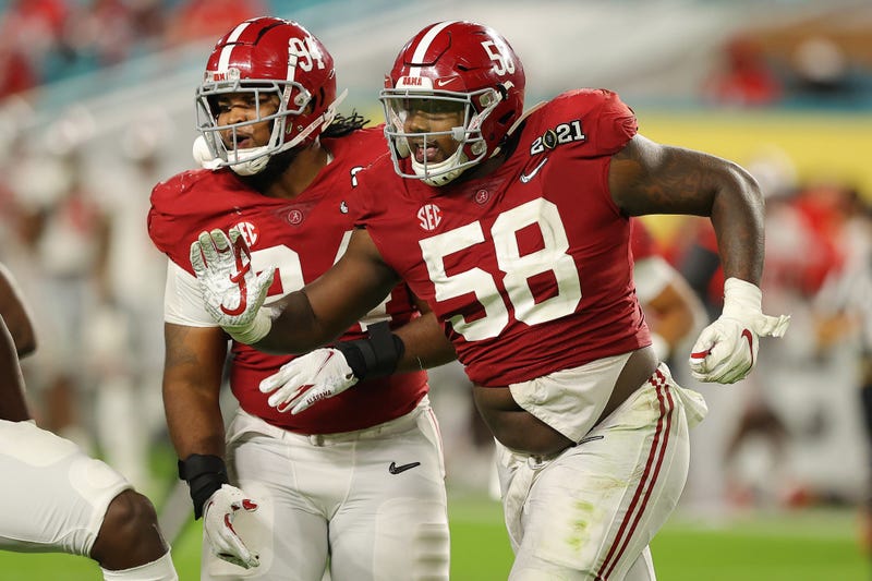 2nd Round, 38th overall: Christian Barmore, DT, Alabama (6-4, 310 lbs.)