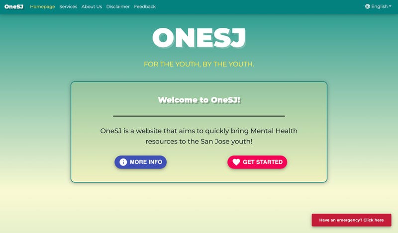 OneSJ is a new platform designed to provide mental health service.