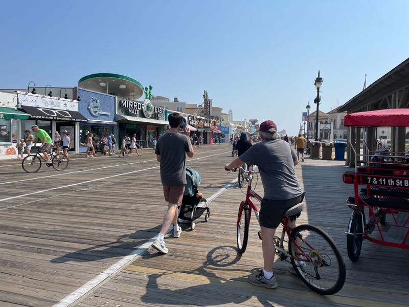 Photograph of the boardwalk in Ocean City, New Jersey