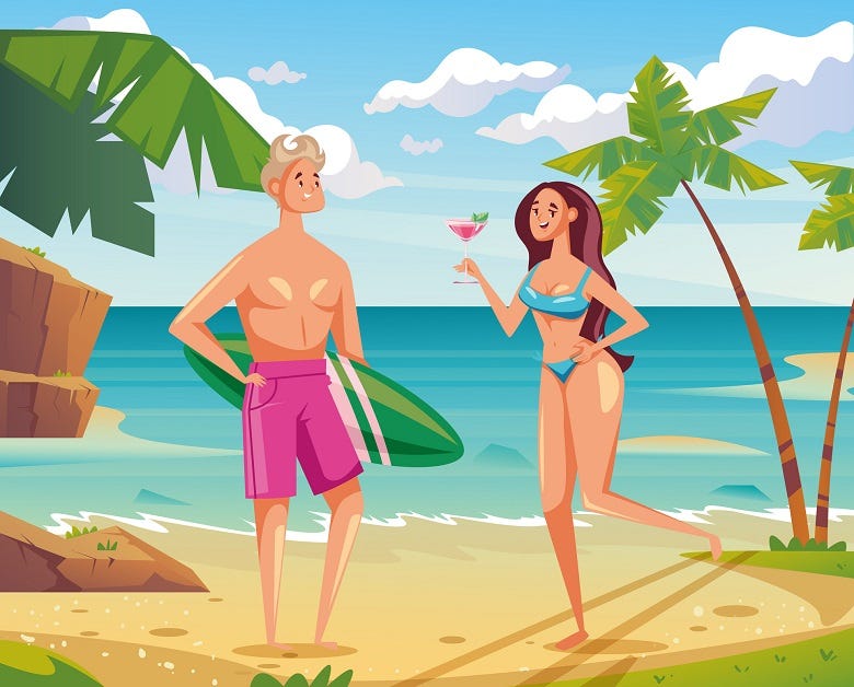 Beach graphic