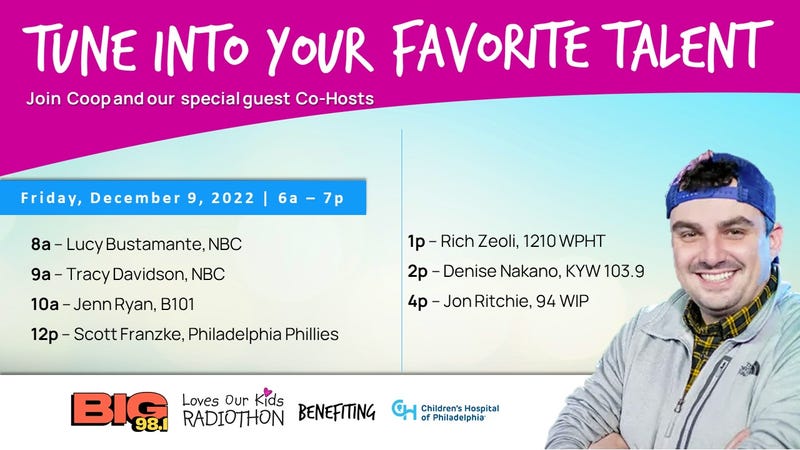 BIG 98.1 Loves Our Kids Radiothon benefitting CHOP 