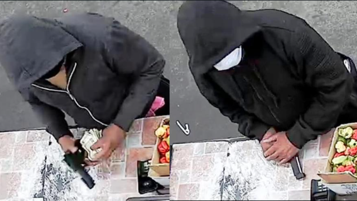 VIDEO: Armed suspect repeatedly targets, robs Brooklyn market at gunpoint
