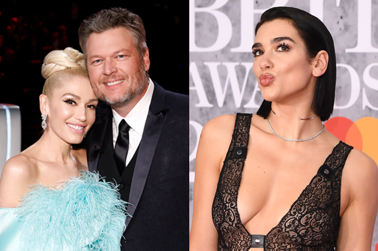 Gwen Stefani, Blake Shelton and Dua Lipa