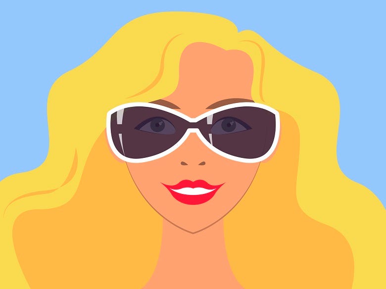 cartoon blonde woman 