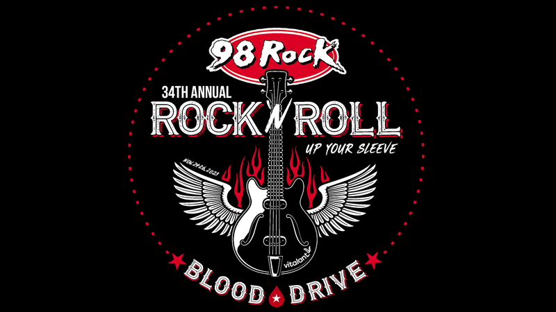 34th Annual 98 Rock n' Roll Up Your Sleeve Blood Drive