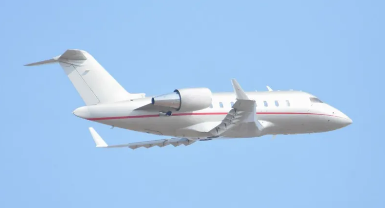 A Bombardier executive jet