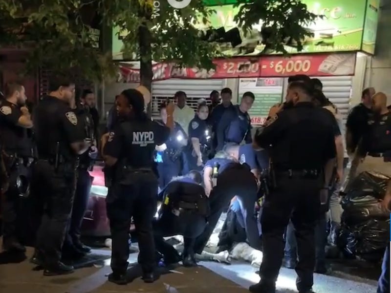 Police investigate the fatal shooting of a 24-year-old man at 1911 Anthony Ave. in the Bronx on Friday evening.