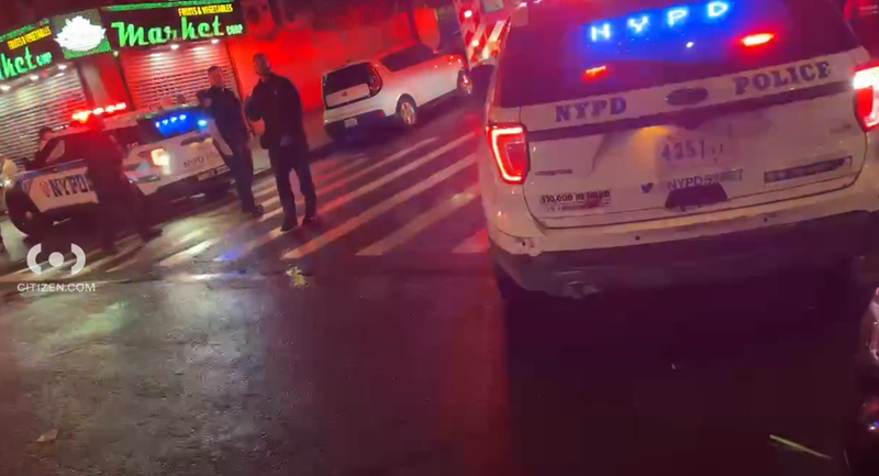 Citizen App footage shows police and EMS responding to the scene of a double shooting in the Bronx early Sunday morning.