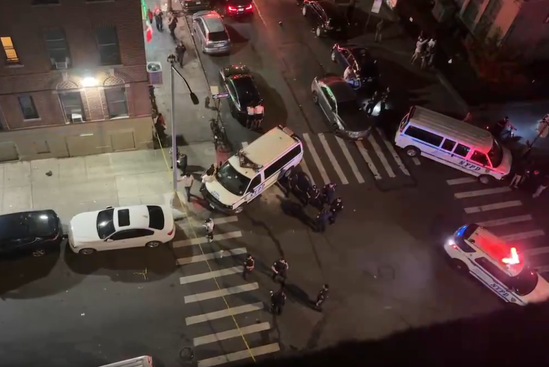 Police investigate after a shooting in the Bronx on Saturday night killed a 31-year-old man and injured a 49-year-old.