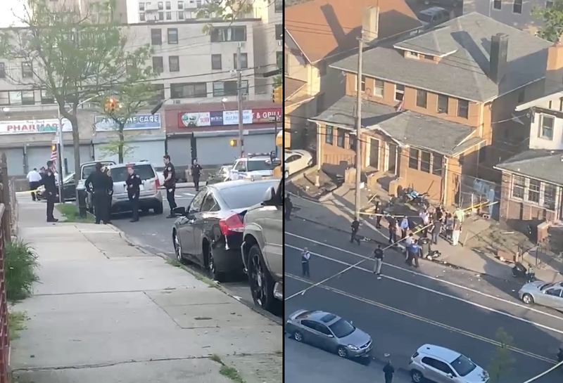 An NYPD officer was attacked by a dog while pursuing a suspected gunman in Coney Island on Sunday evening