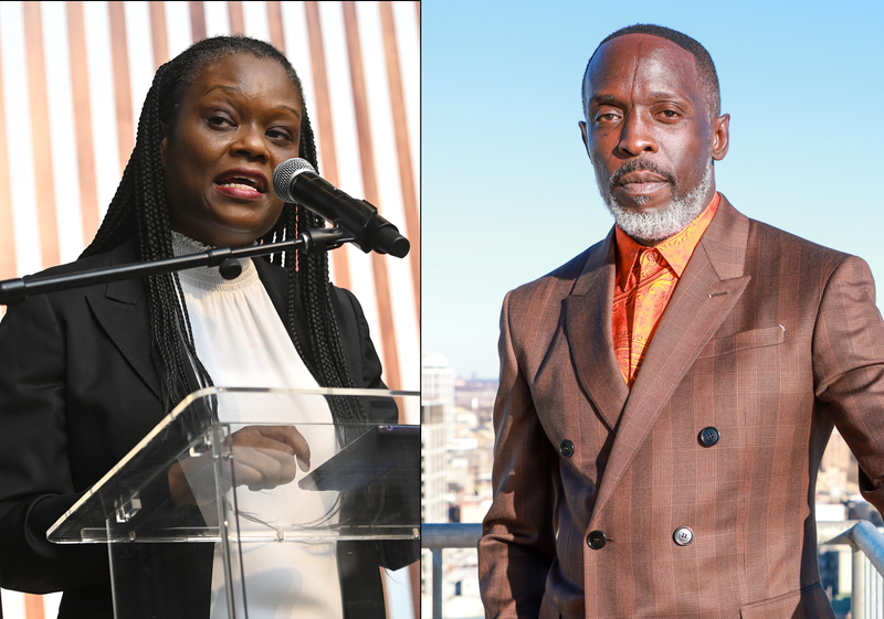 Assemblymember Rodneyse Bichotte Hermelyn and late actor Michael K. Williams