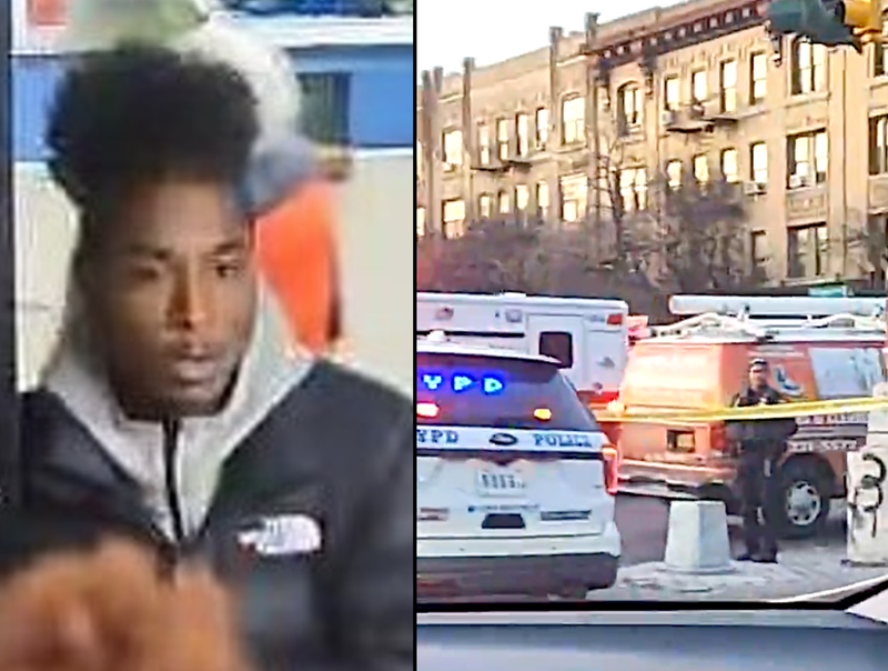 Police are searching for a suspect after a van driver was shot in the chest by a stray bullet in Crown Heights on Dec. 14, 2022