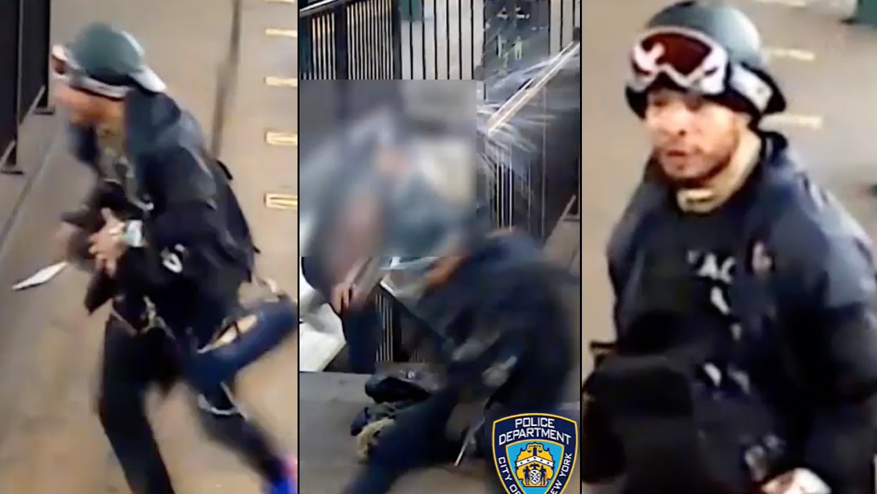 VIDEO: Chaos, slashing after men bump into each other in Manhattan subway