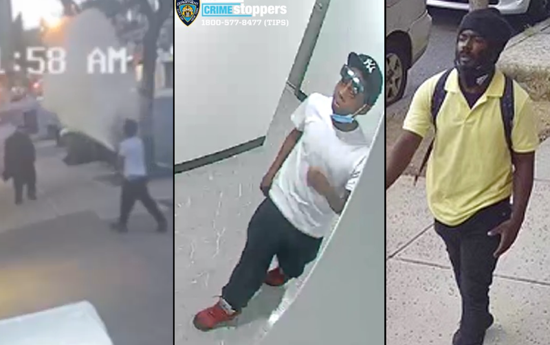 The suspect in Sunday's attacks (center) and the suspect in Monday's attack (right)