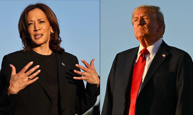 Kamala Harris and Donald Trump will take part in events Monday to mark the one-year anniversary of Oct. 7