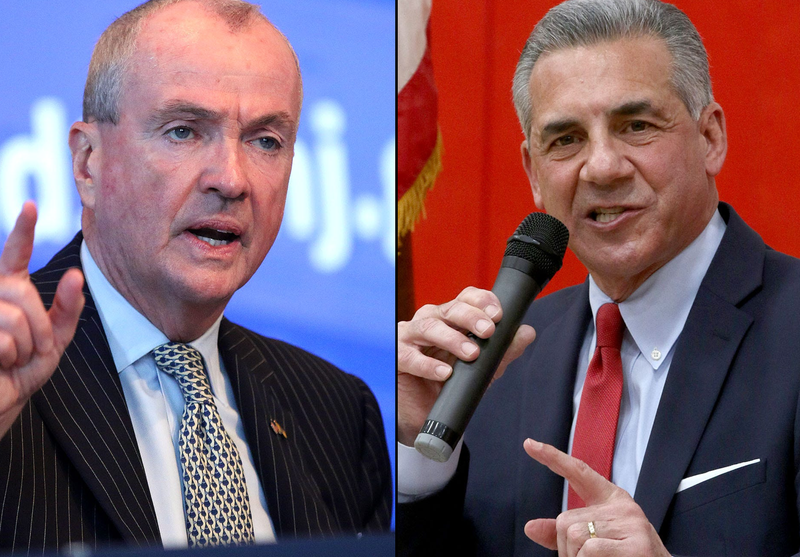 Gov. Phil Murphy (L) and Republican Party nominee for governor Jack Ciattarelli (R)